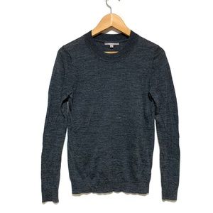 Gap EUC Gray 80% Wool Ribbed Cuff and Hemline Sweater Top Size Medium